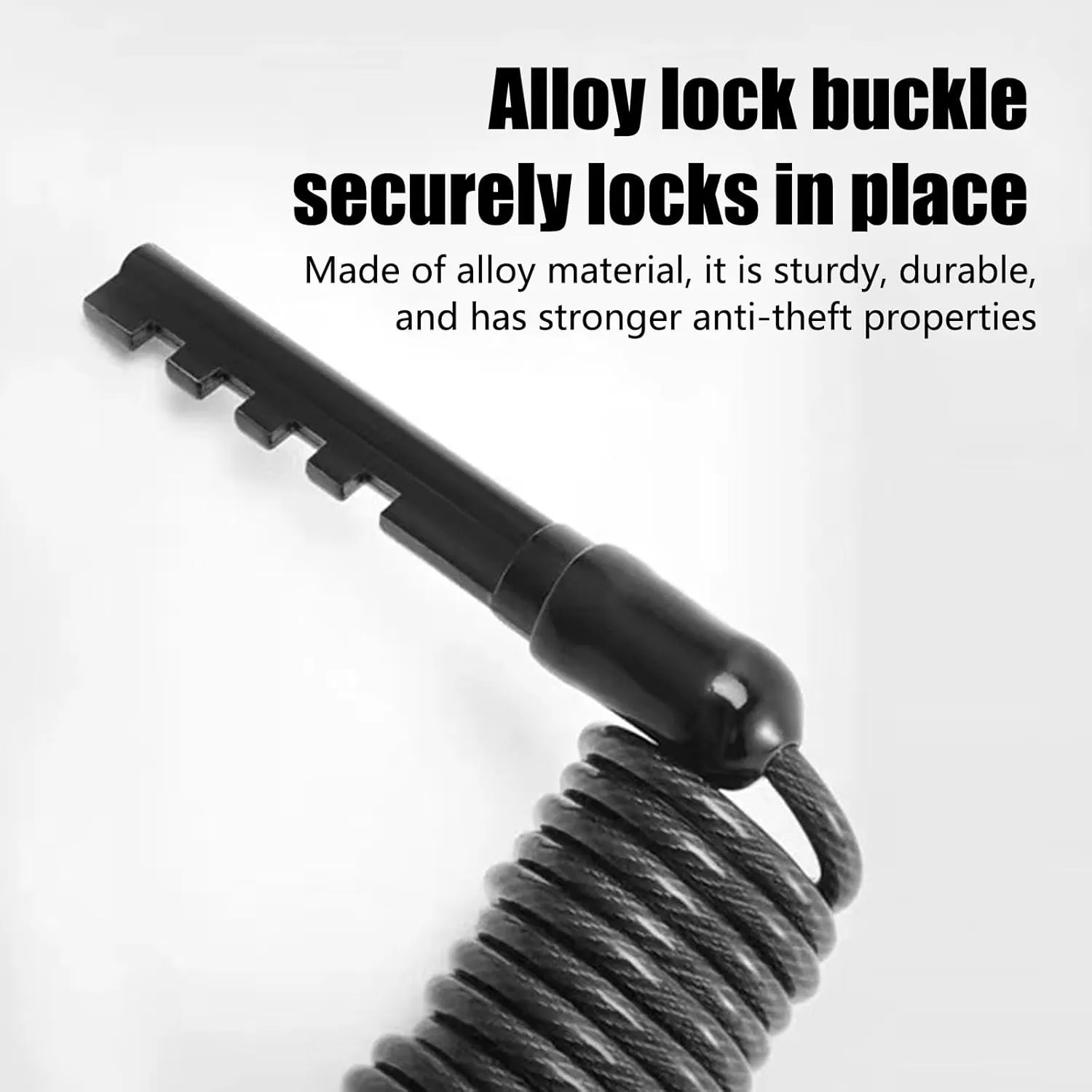 1 PC Motorcycle Helmet Locks, Anti-Theft Bike Password Lock, 59In Retractable Bicycle Wheel Security Locking Chain, Universal for Luggage Stroller Motorbike Scooter (Black)