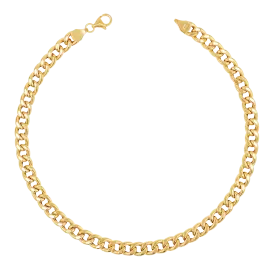 14K Miami Cuban Curb Link Anklet 5.5mm