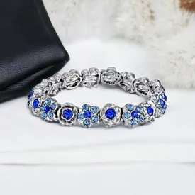 1928 Flower Crystal Stretch Bracelet