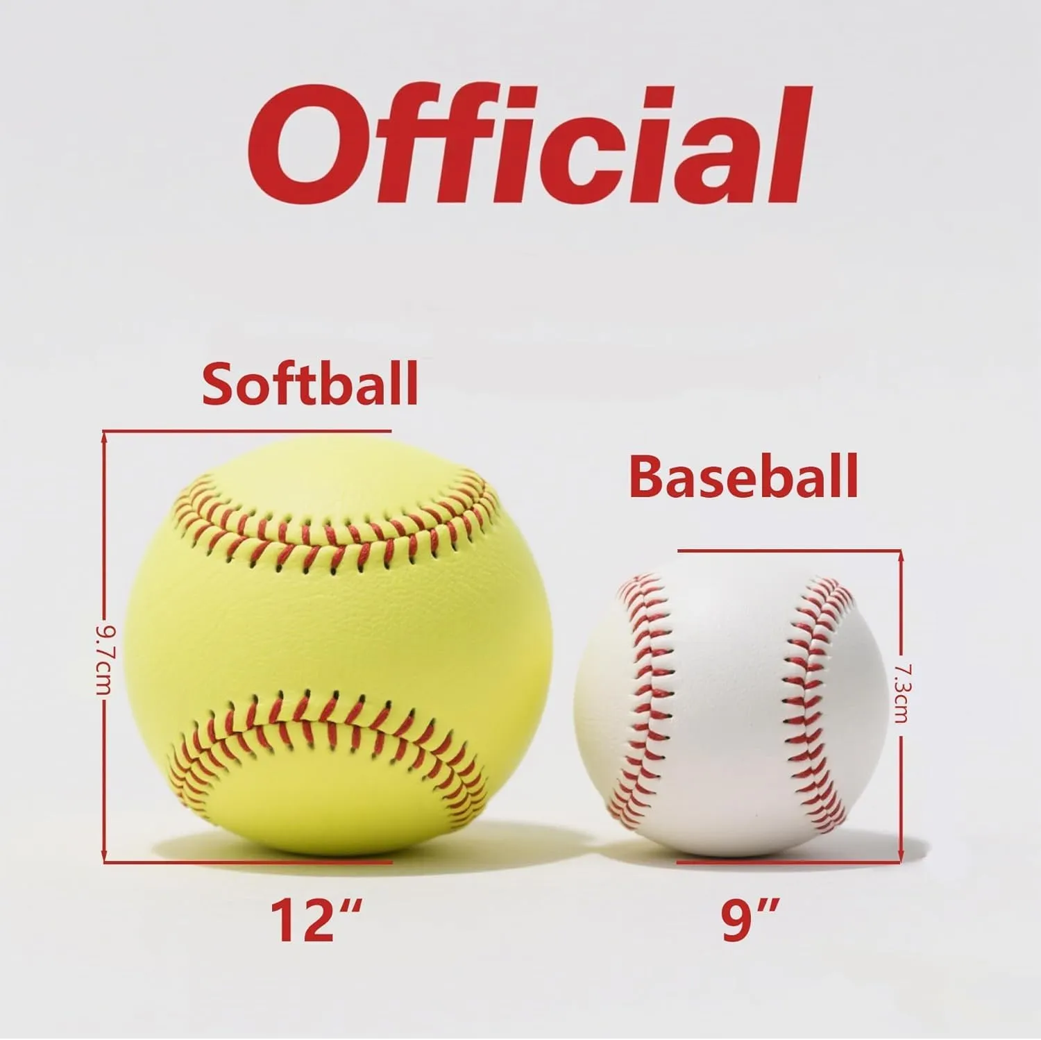 2 Pack Blank Baseballs Solid Cork Core, 9 Inch Baseball Balls Unmarked Autographs Baseball for League Play, Pitching, Hitting, Batting, Fielding, Autograph, Gifts