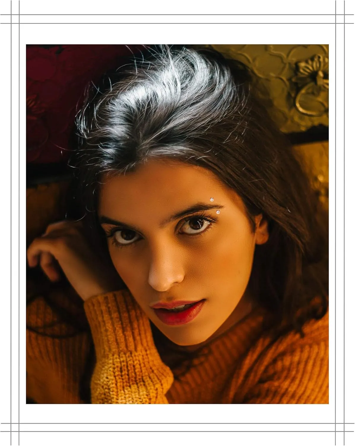 20-48Pcs 16G Eyebrow Piercing Rook Curved Barbell Kit Eyebrow Tragus Lip Rings for Women Men 8-10mm