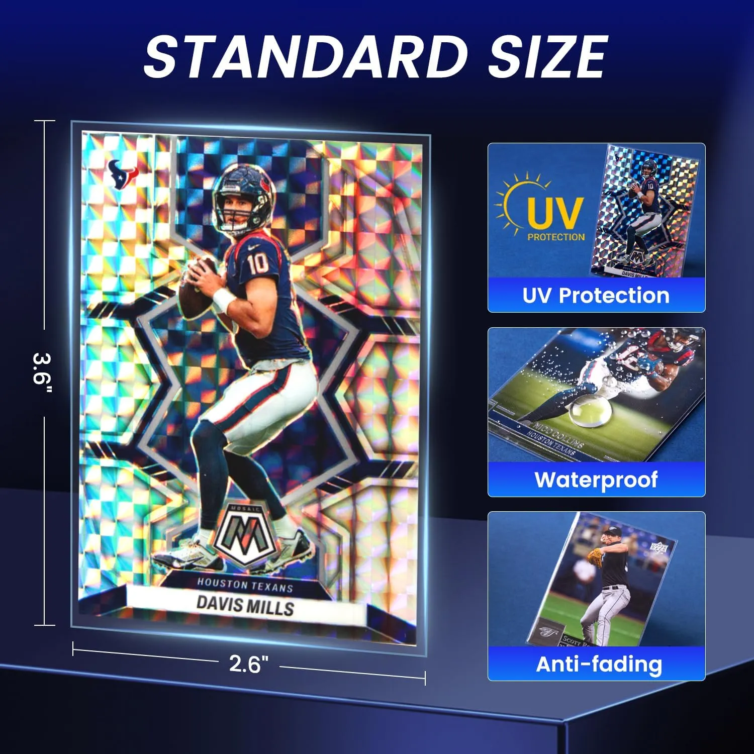 600 Counts Card Sleeves, Penny Sleeves for Trading Cards, Baseball Card Sleeve, Clear Trading Card Sleeve, Soft Plastic Card Protector Sleeve for Sports, Football, Game Cards, MTG