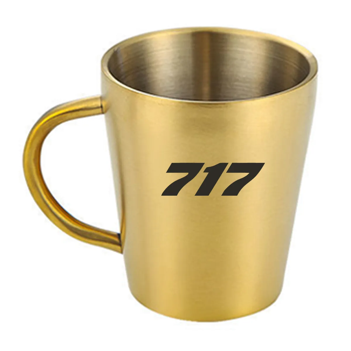 717 Flat Text Designed Stainless Steel Coffee Mugs