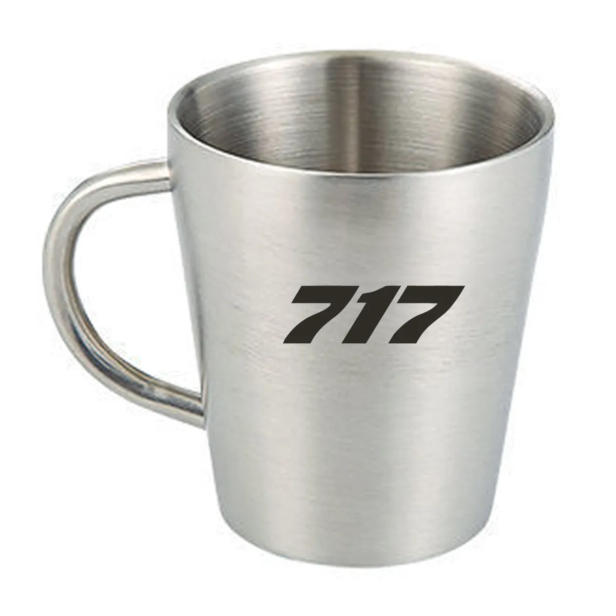 717 Flat Text Designed Stainless Steel Coffee Mugs