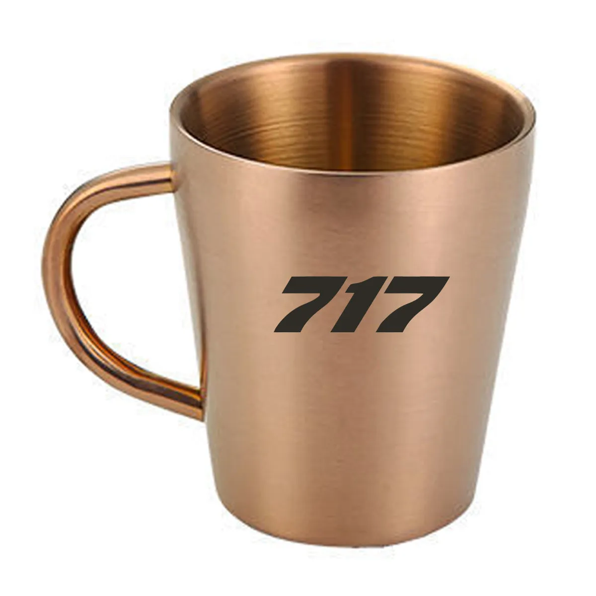 717 Flat Text Designed Stainless Steel Coffee Mugs