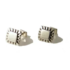 .925 STERLING SILVER SUNBURST CUFFLINKS