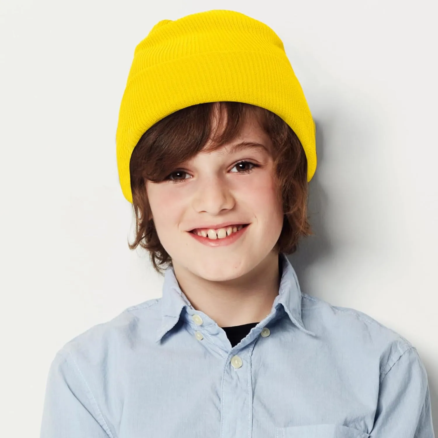 American Trends Kids Beanie Warm Knit Beanie Hats Boys Girls Winter Hat Soft Slouchy Hats for Kids