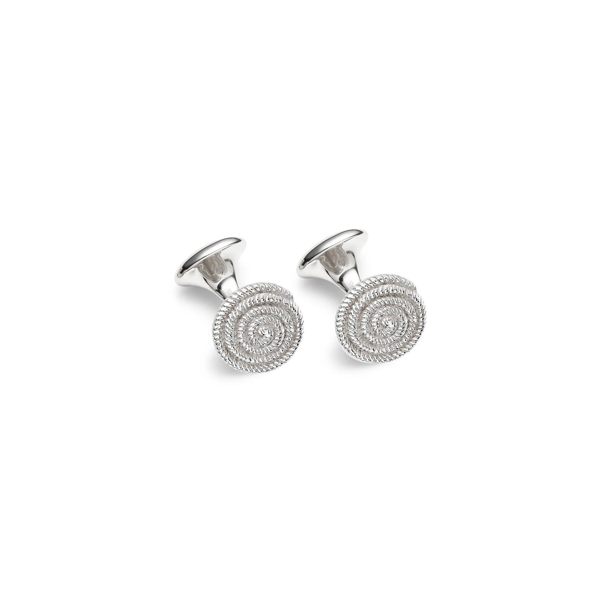 Basket Single Ended Cufflinks Silver