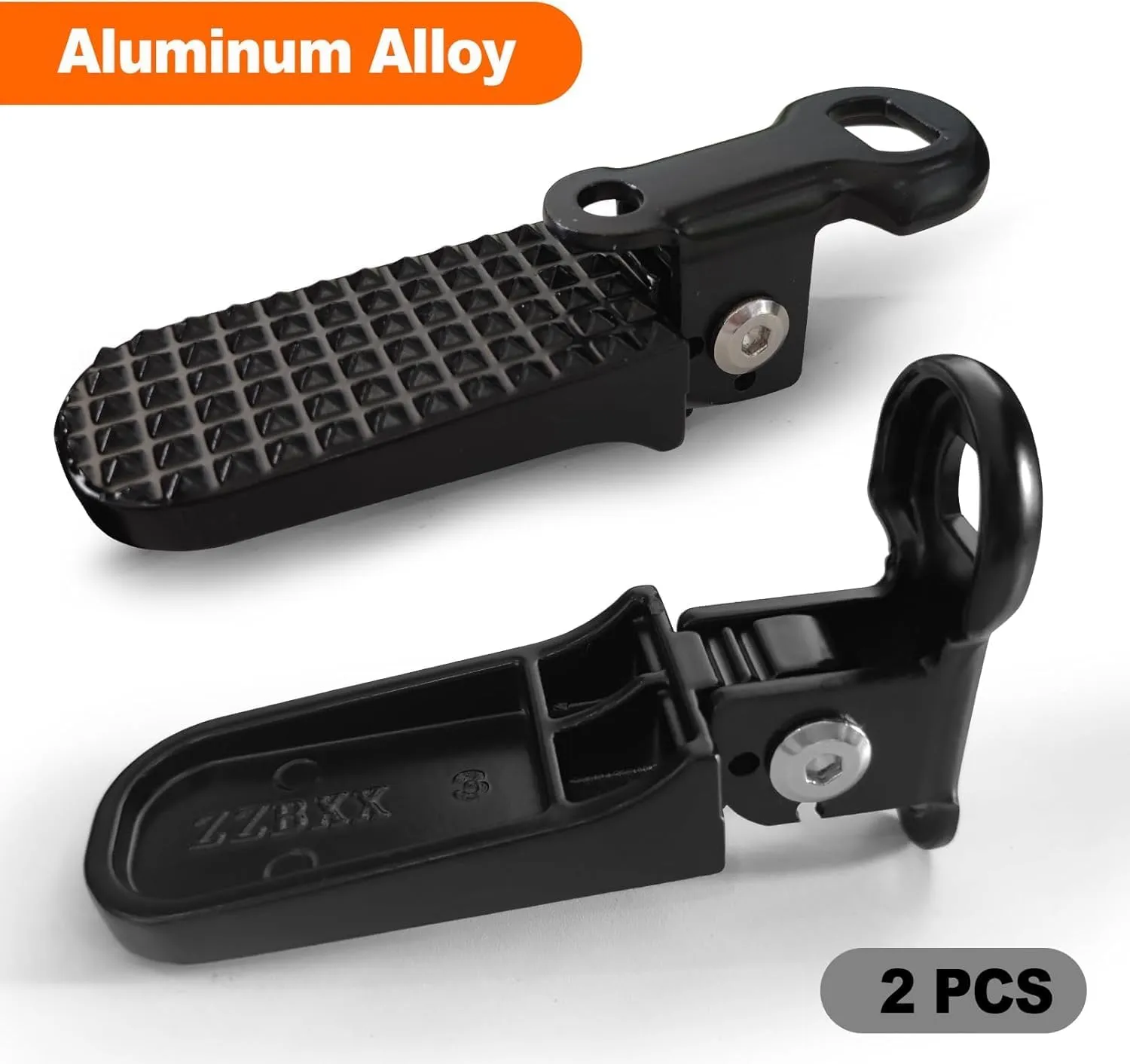 Bike Rear Pedals, Mini Folding Bicycle Foot Pegs, Rear Seat Footrest Pedals for Mountain Bike E-Bike