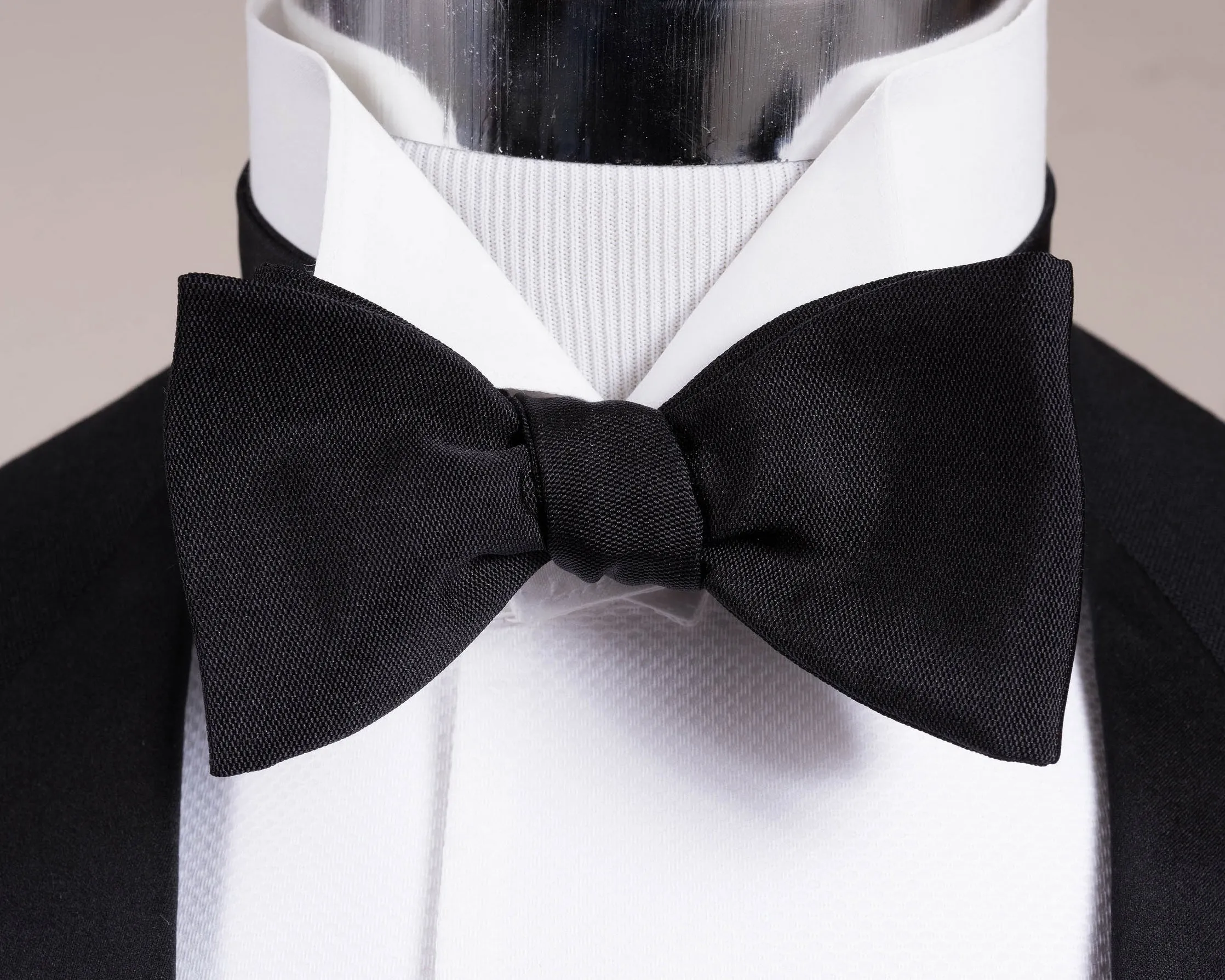 Black Silk Barathea Self-Tie Bow Tie