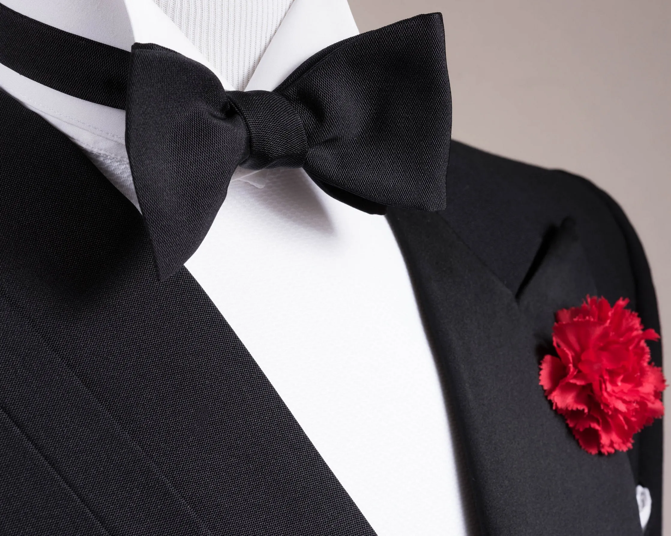 Black Silk Barathea Self-Tie Bow Tie