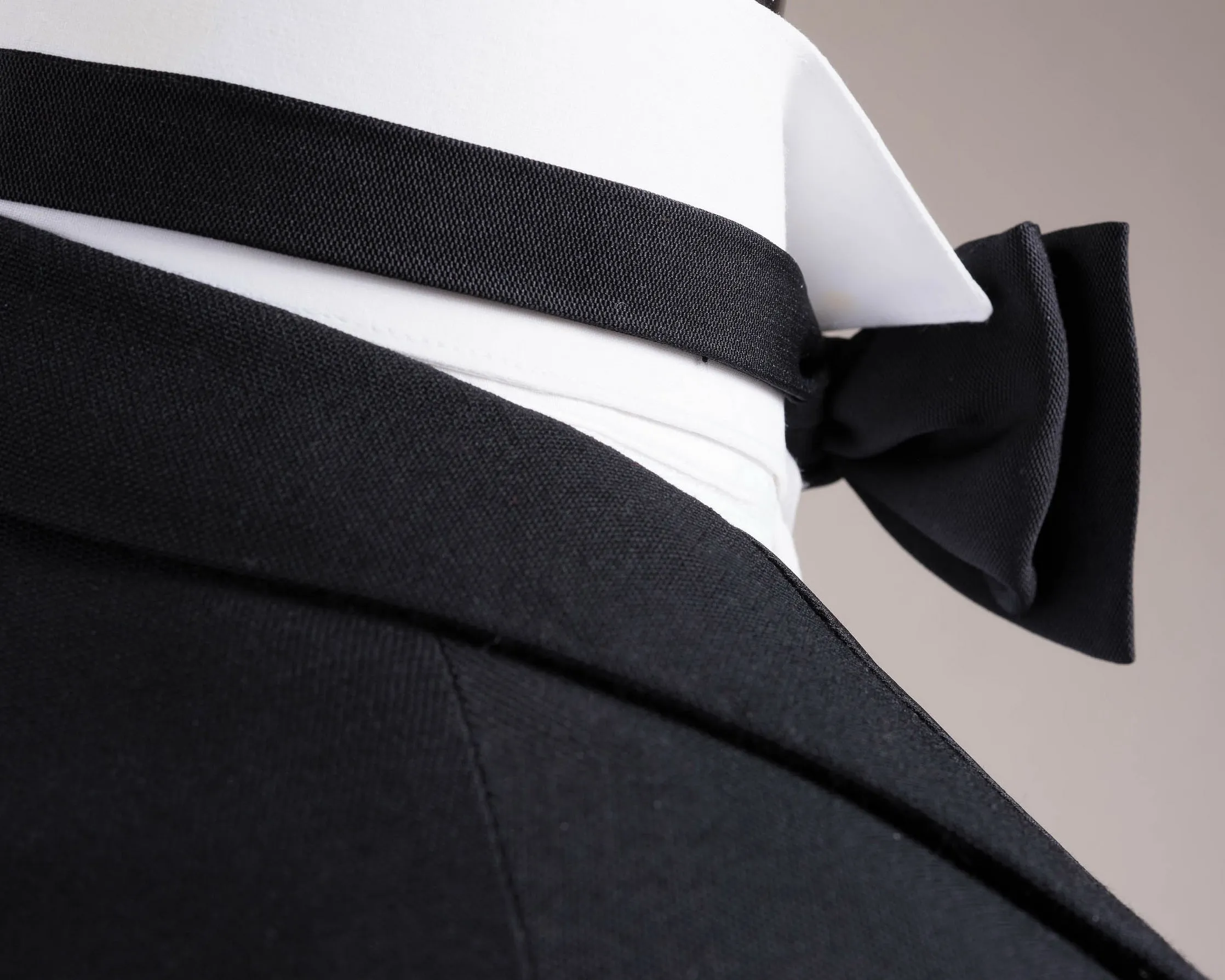 Black Silk Barathea Self-Tie Bow Tie