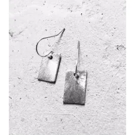Brushed Rectangle Earrings