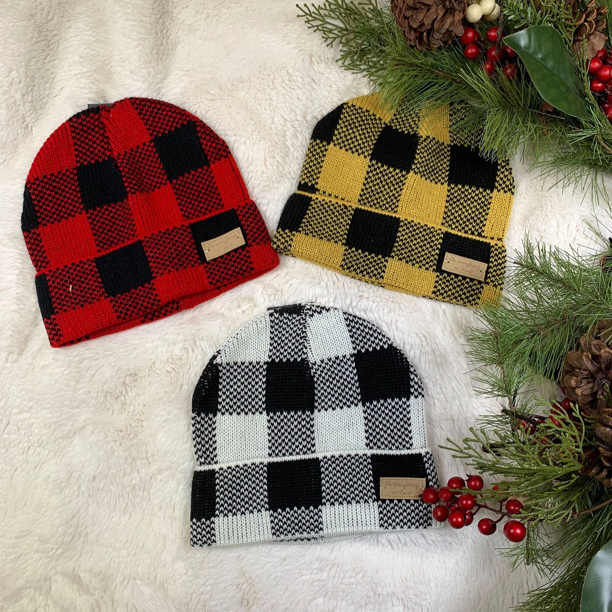 Buffalo Plaid Hat - Final Sale