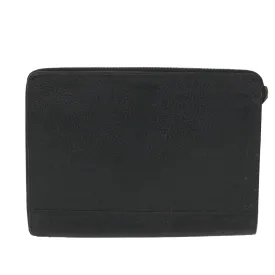 BurberrySs Briefcase Leather Black Auth 59094