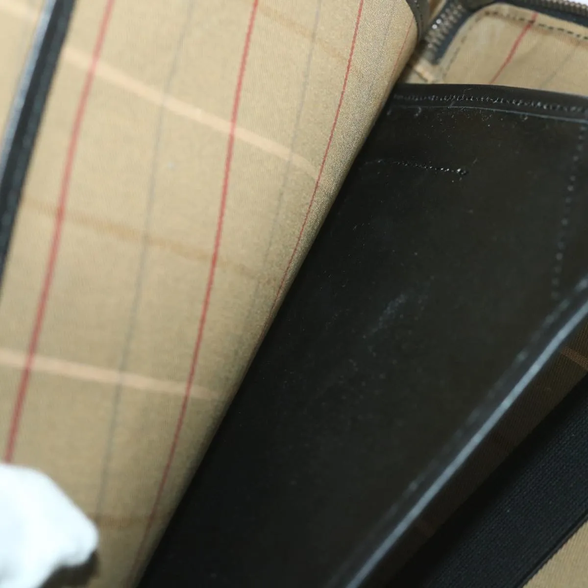 BurberrySs Briefcase Leather Black Auth 59094