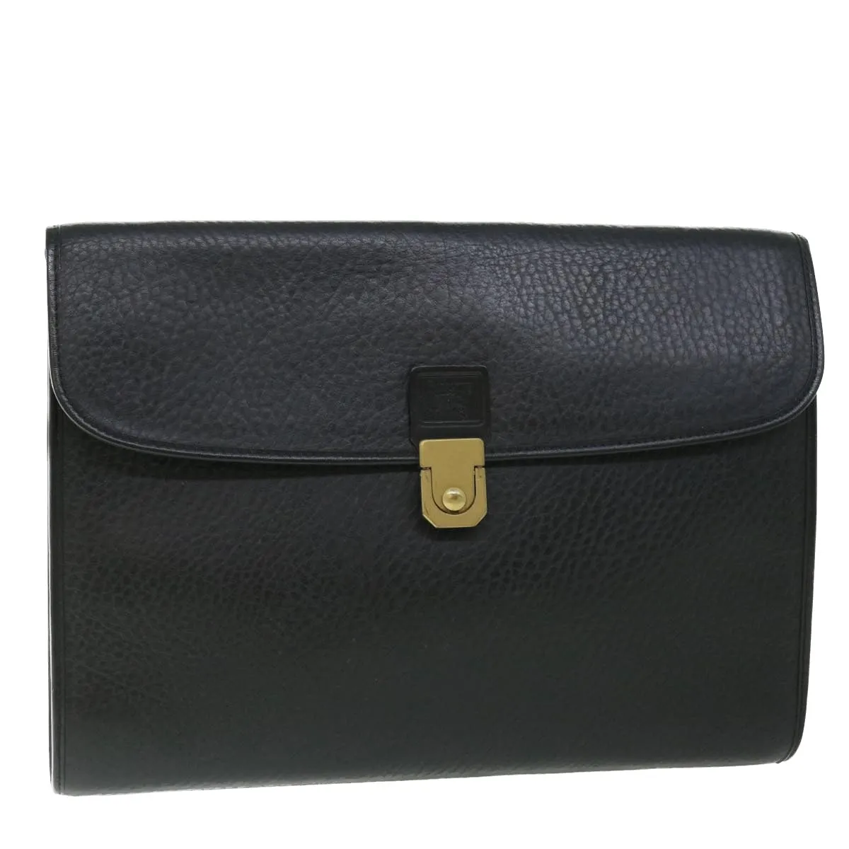 BurberrySs Briefcase Leather Black Auth bs7548