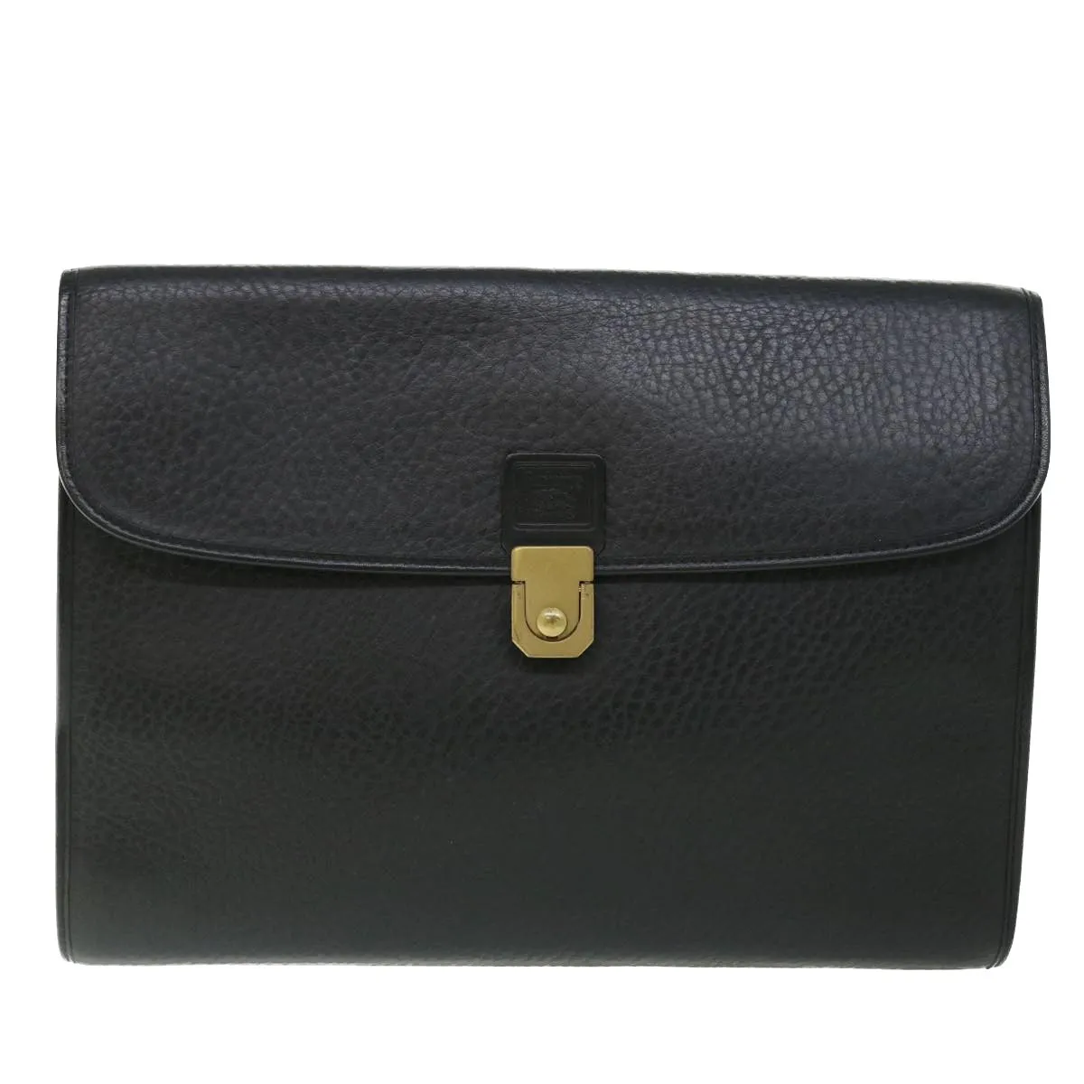 BurberrySs Briefcase Leather Black Auth bs7548