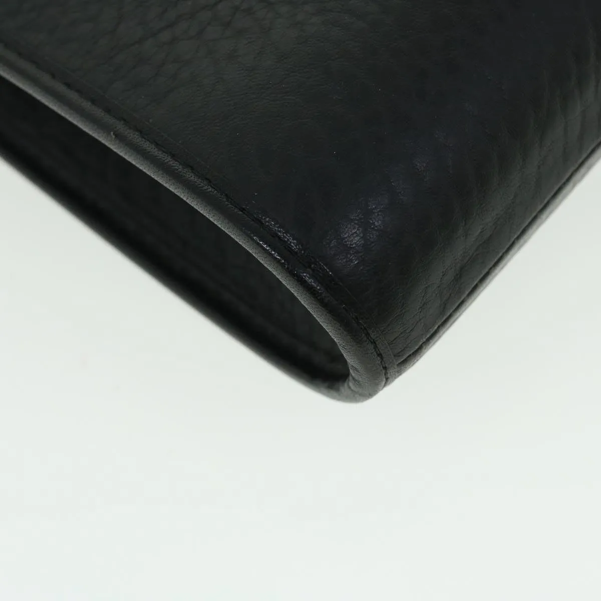 BurberrySs Briefcase Leather Black Auth bs7548