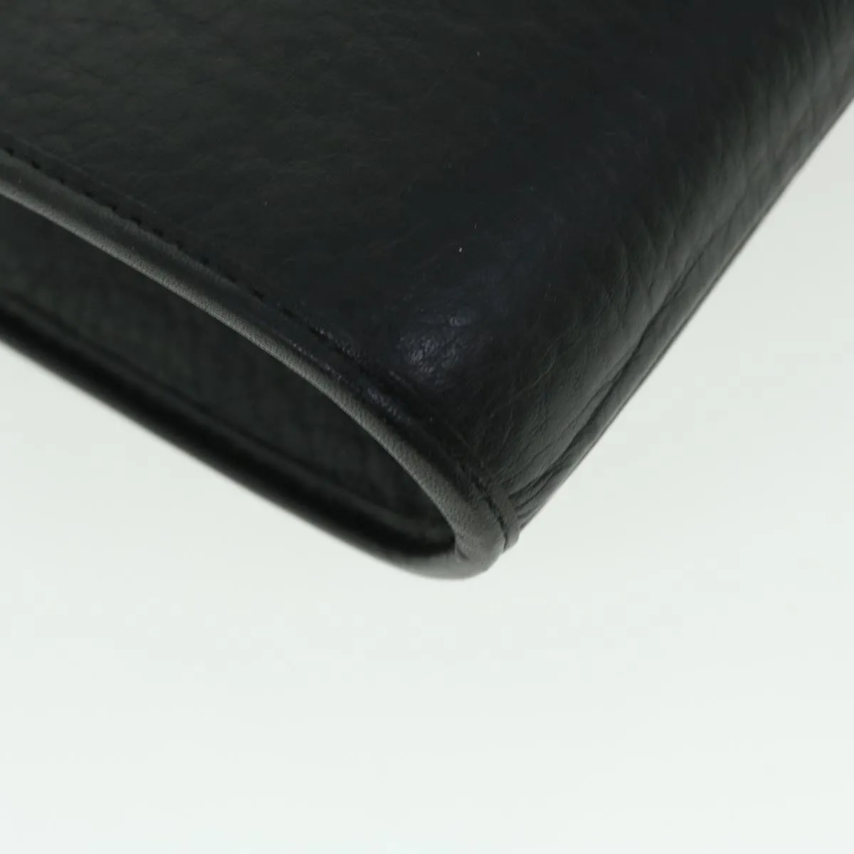 BurberrySs Briefcase Leather Black Auth bs7548