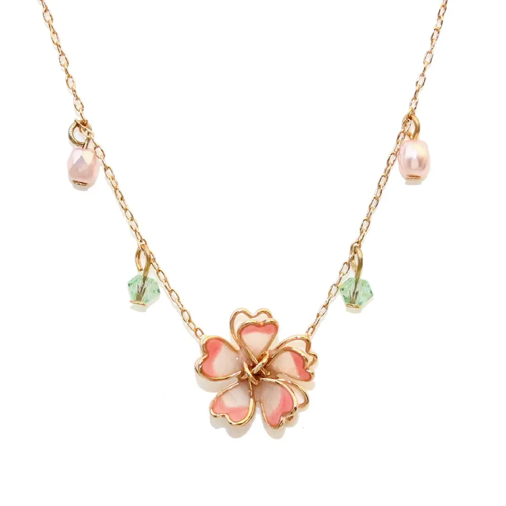 Cherry Blossom Charm Petit Necklace