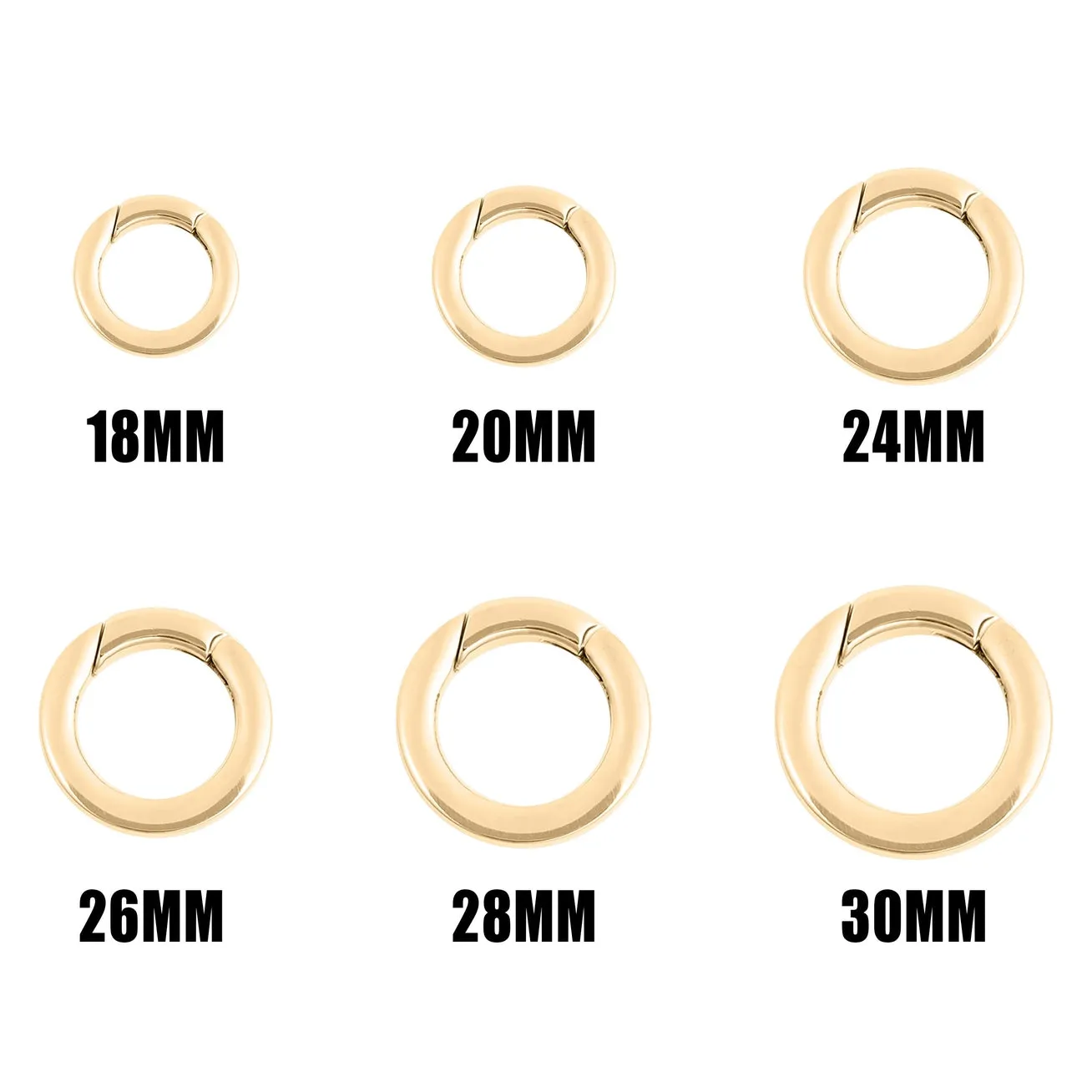 Circle Carabiner Charm Clasp - 18mm