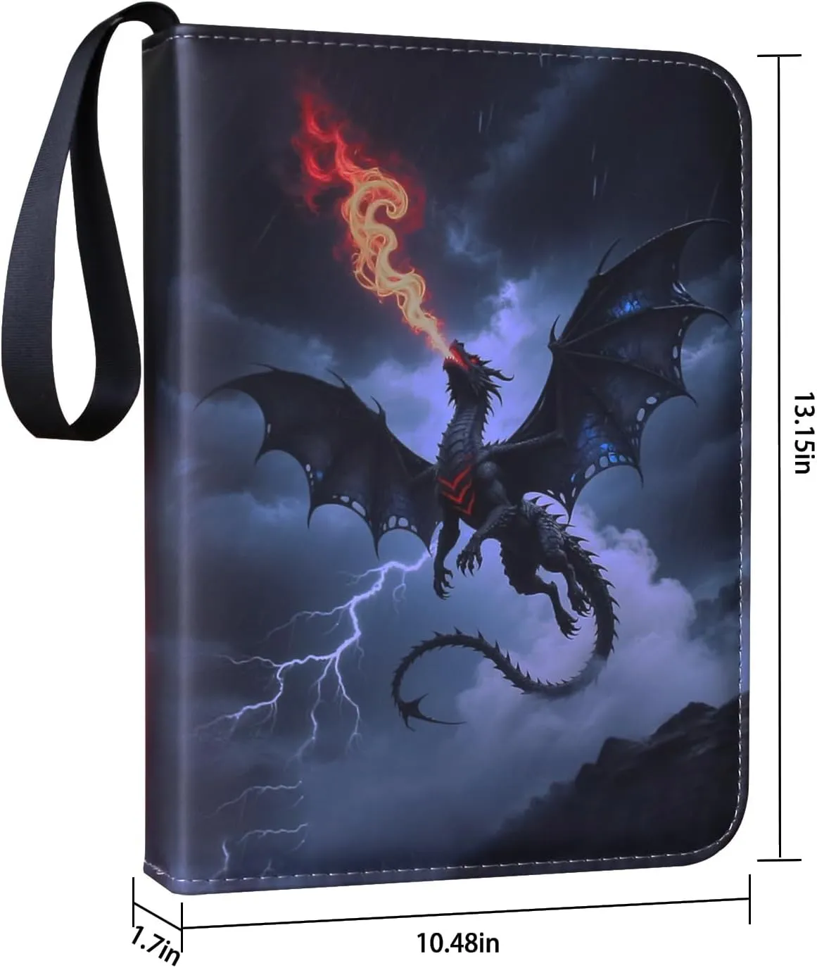 Cool Dragon Trading Card Binder - 9-Pocket Zipper Binder with 900 Pockets, Ideal for Card Collectors and Enthusiasts - Collectible Trading Card Album with Sleeves