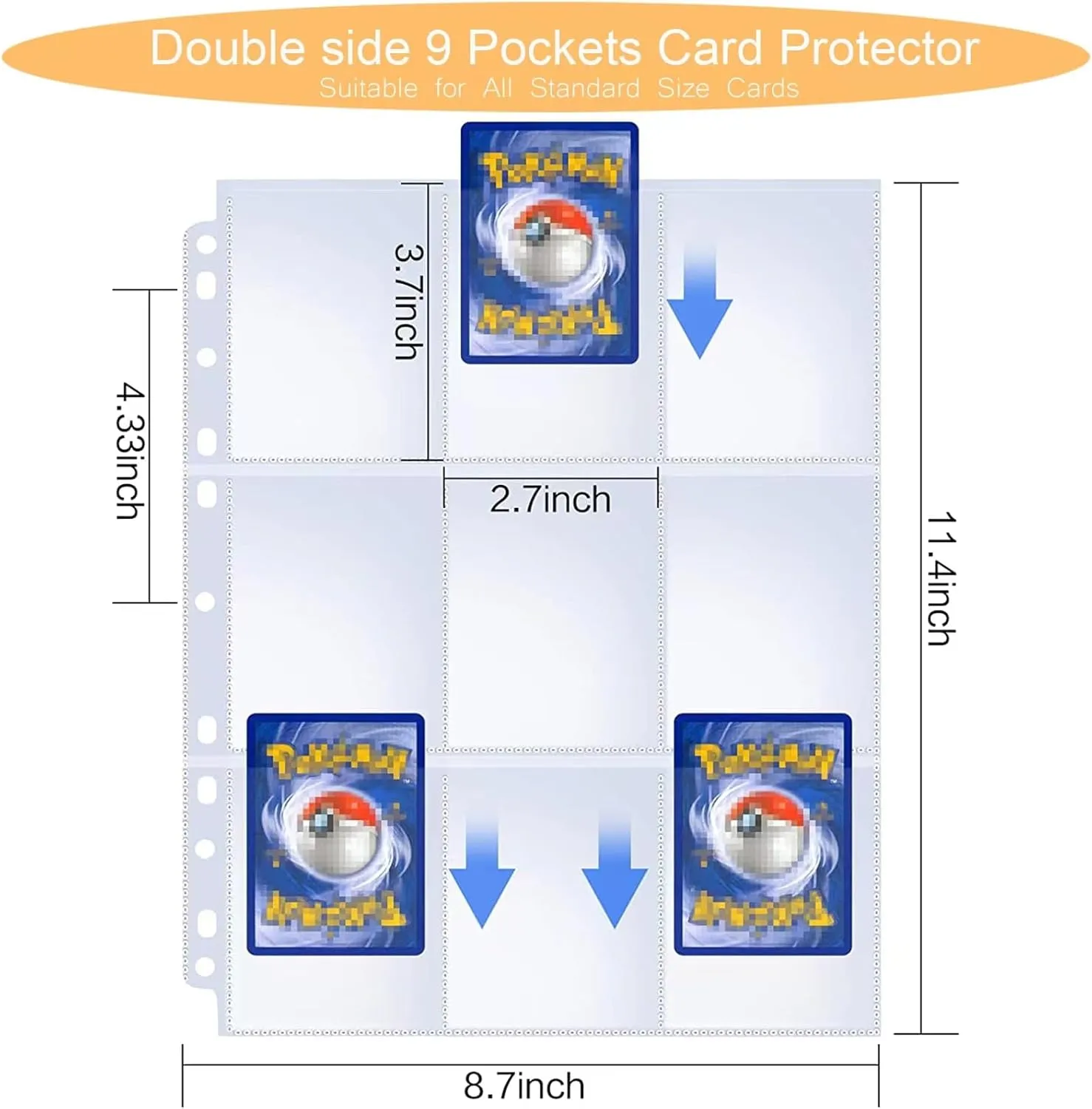 Cool Dragon Trading Card Binder - 9-Pocket Zipper Binder with 900 Pockets, Ideal for Card Collectors and Enthusiasts - Collectible Trading Card Album with Sleeves