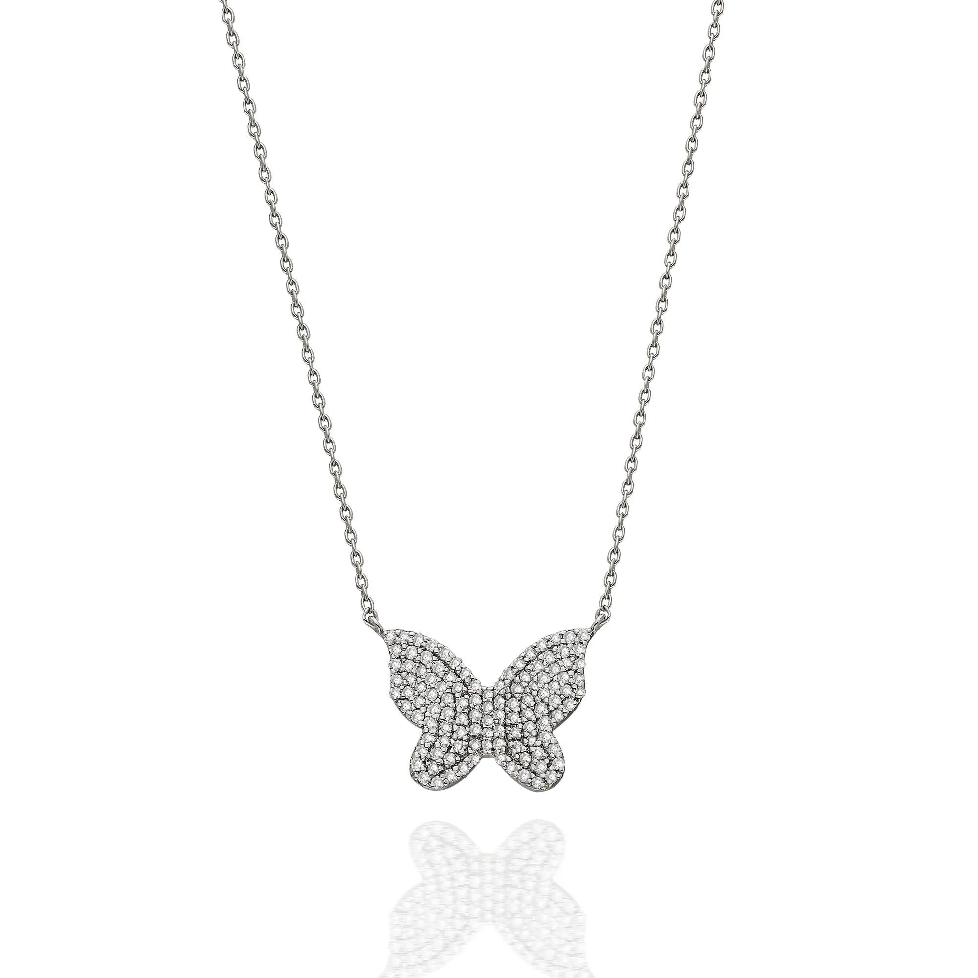 Diamond Butterfly Necklace