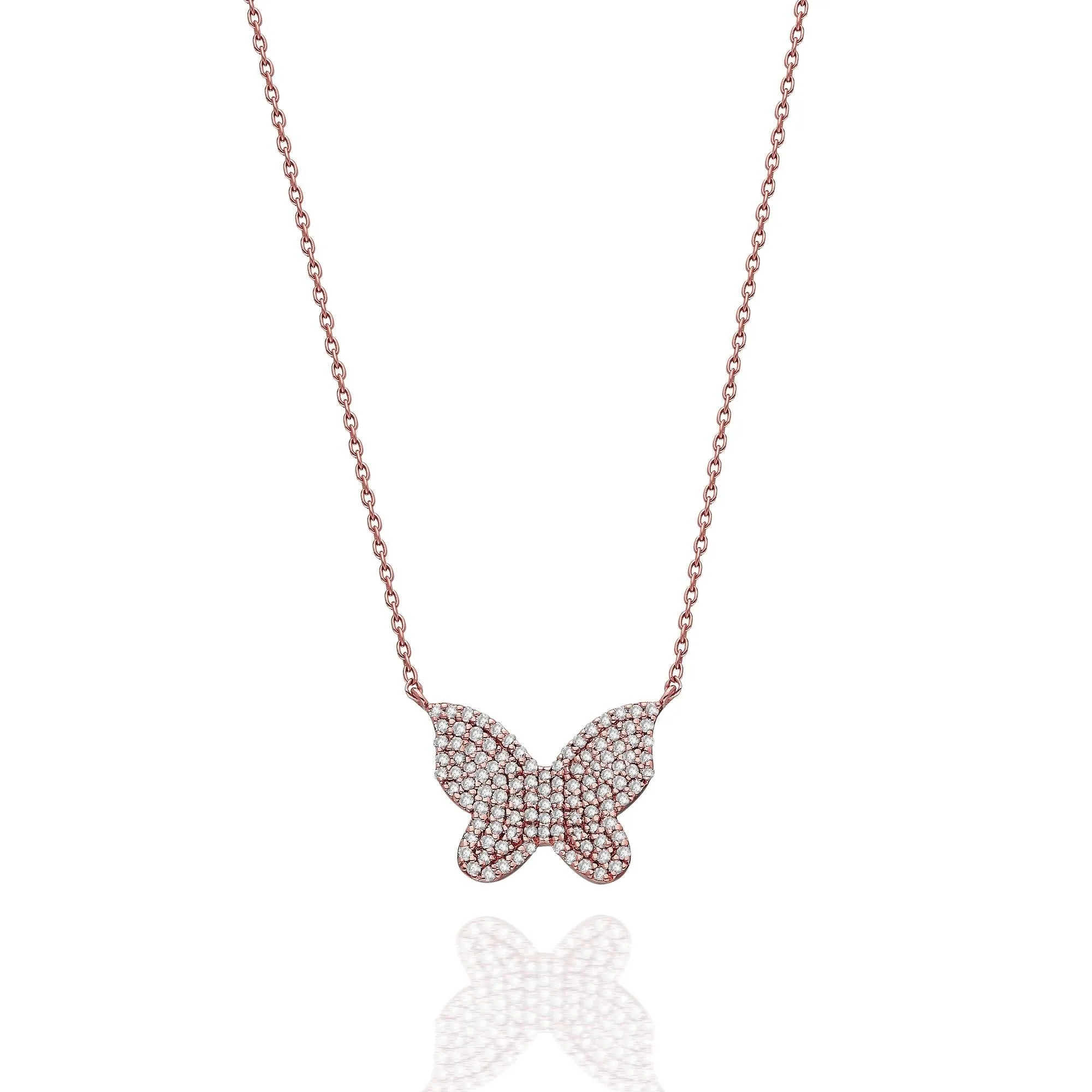 Diamond Butterfly Necklace