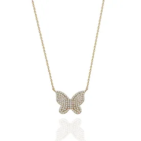 Diamond Butterfly Necklace