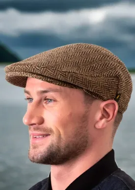 Donegal Tweed Herringbone Cap Brown