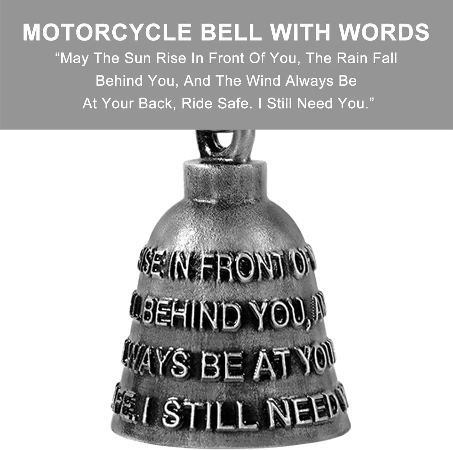 Dream Apparel Motorcycle Bell Guardian Angel Drive Away Gremlin, Biker Bell for Men Women Rider Riding, Good Luck Gift