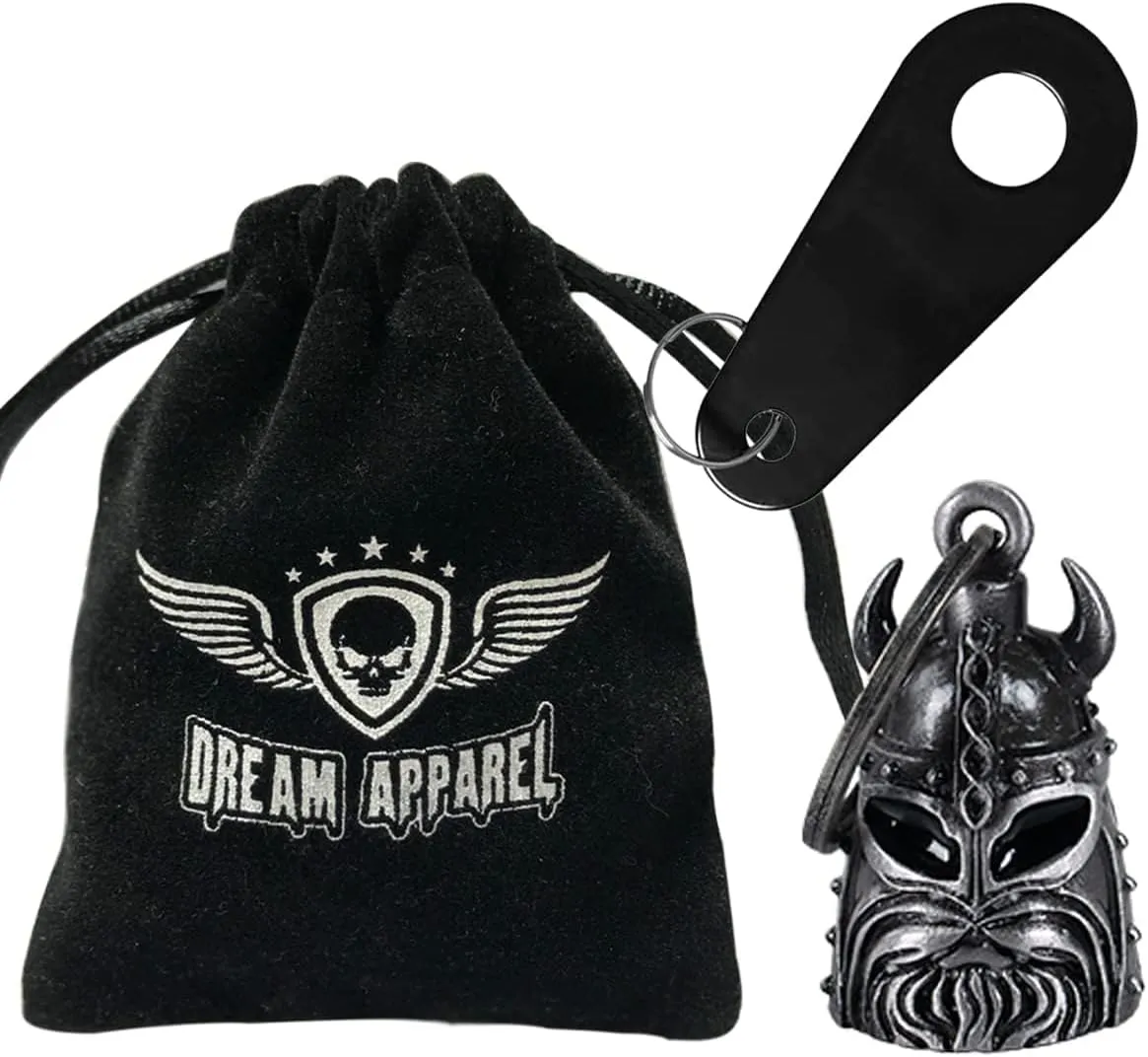 Dream Apparel Motorcycle Bell Guardian Angel Drive Away Gremlin, Biker Bell for Men Women Rider Riding, Good Luck Gift