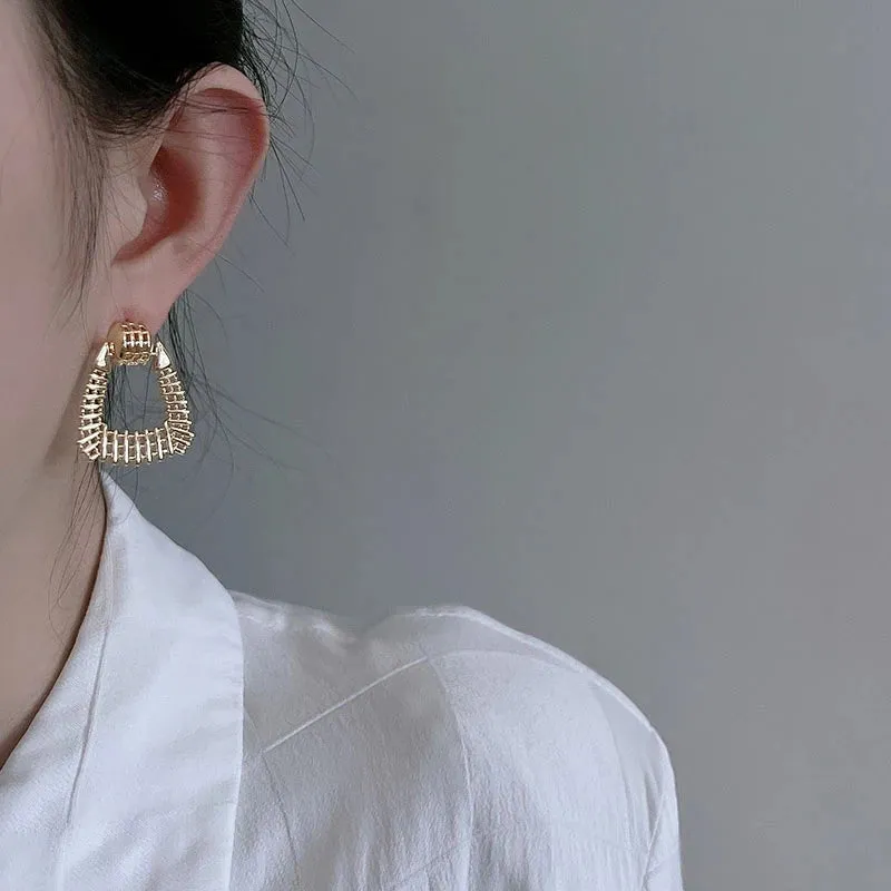 Geometric Fence Pendant Earrings