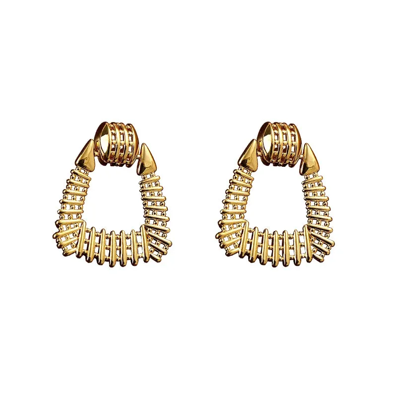 Geometric Fence Pendant Earrings