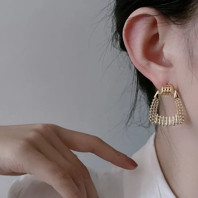 Geometric Fence Pendant Earrings