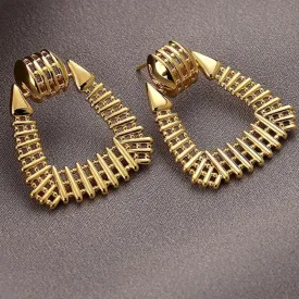 Geometric Fence Pendant Earrings