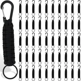 Gisafai 50 Pcs Paracord Keychain 550 Survival Paracord Lanyard Outdoor Camping Fishing Hiking Travailing