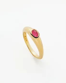Good Vibes Gemstone Stacking Ring | 18k Gold Vermeil/Pink Quartz