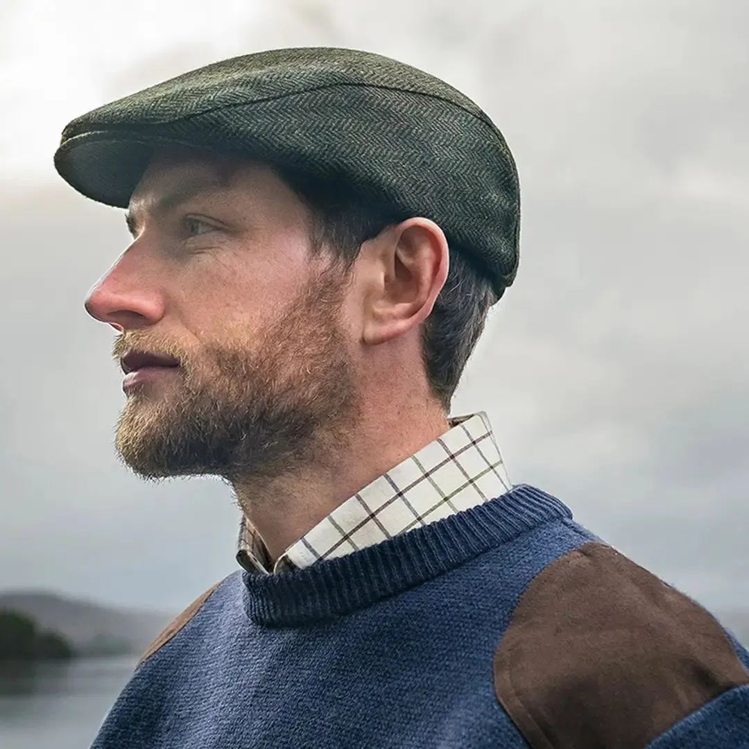 Hoggs of Fife Herringbone Waterproof Tweed Cap