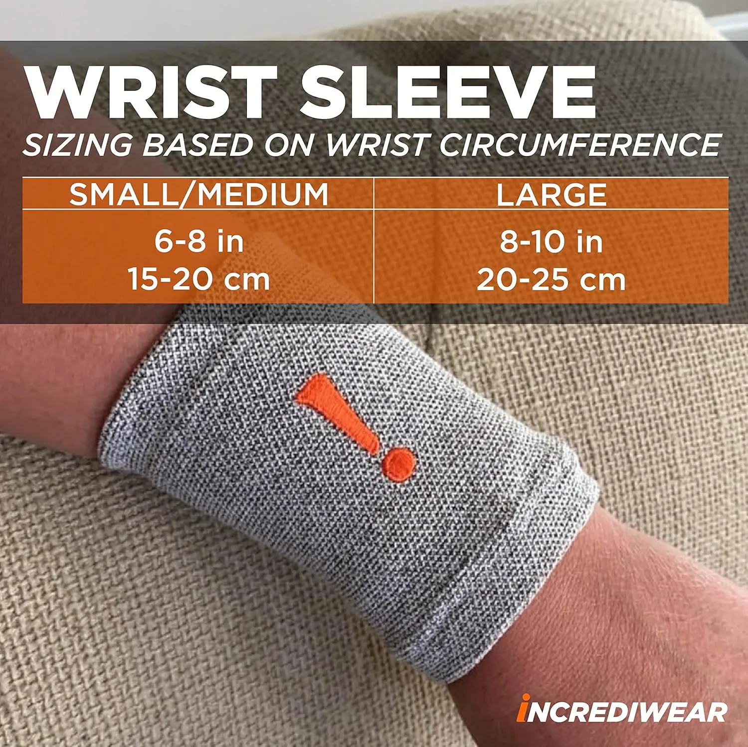 Incrediwear Wrist Sleeve  Wrist Brace for Women and Men, Helps with Inflammation, Swelling & Joint Pain Relief, Wrist Support for Recovering from Injury & Surgery (Black, Large)