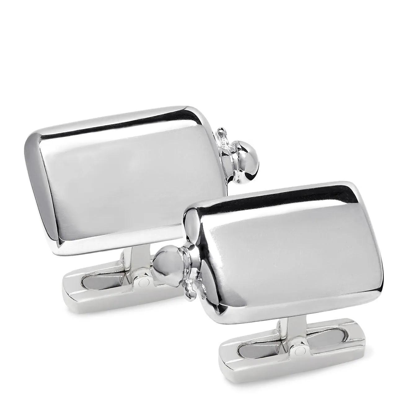 James Purdey Sterling Silver Flask Cufflinks