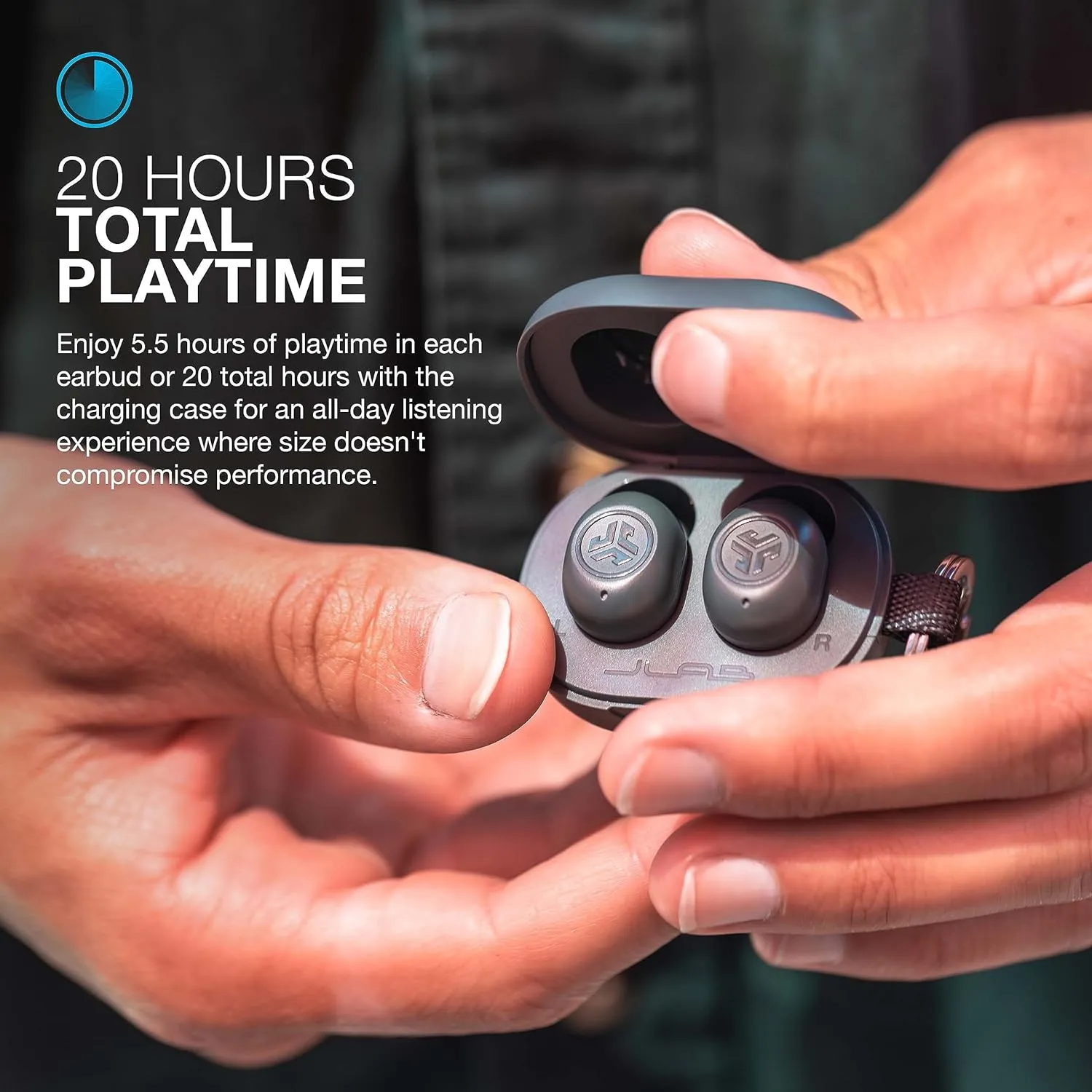 JLab JBuds Mini True Wireless Bluetooth Earbuds   Charging Case, Sage, IP55 Sweat and Dust Proof, Bluetooth Multipoint, Be Aware Audio, 3 EQ Sound Settings, Crystal Clear Calls