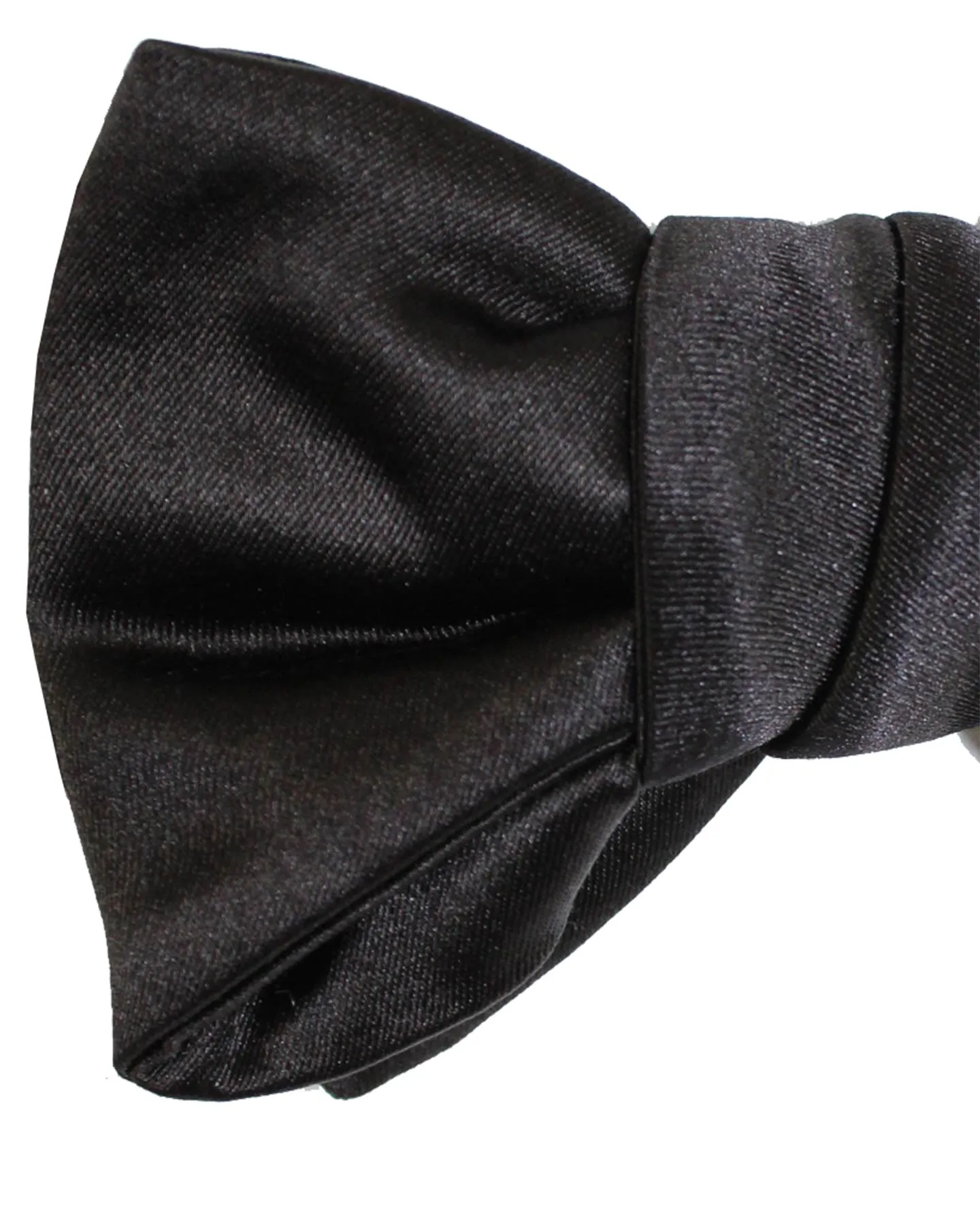 Le Noeud Papillon Black Satin Silk Bow Tie - Luxury Self Tie Bow Tie