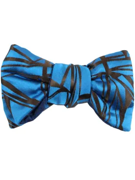 Le Noeud Papillon Silk Bow Tie Royal Blue Dark Brown - Self Tie FINAL SALE