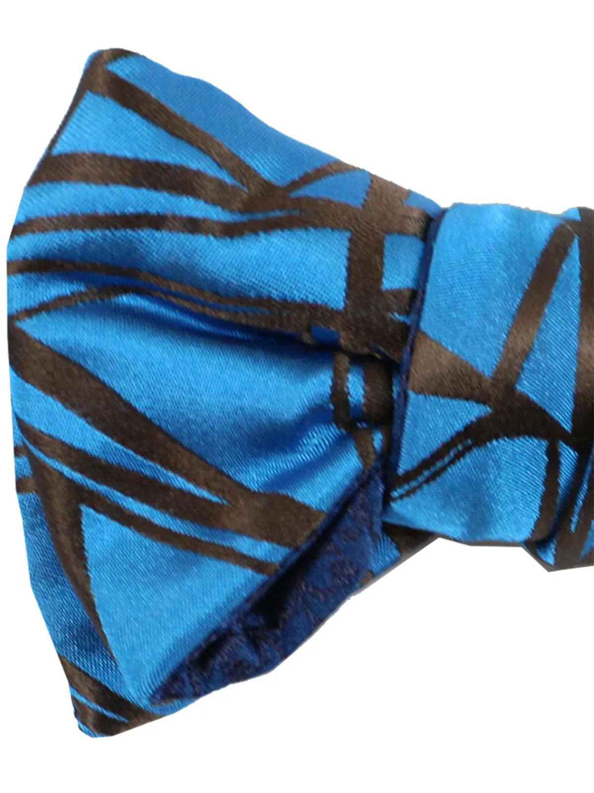 Le Noeud Papillon Silk Bow Tie Royal Blue Dark Brown - Self Tie FINAL SALE