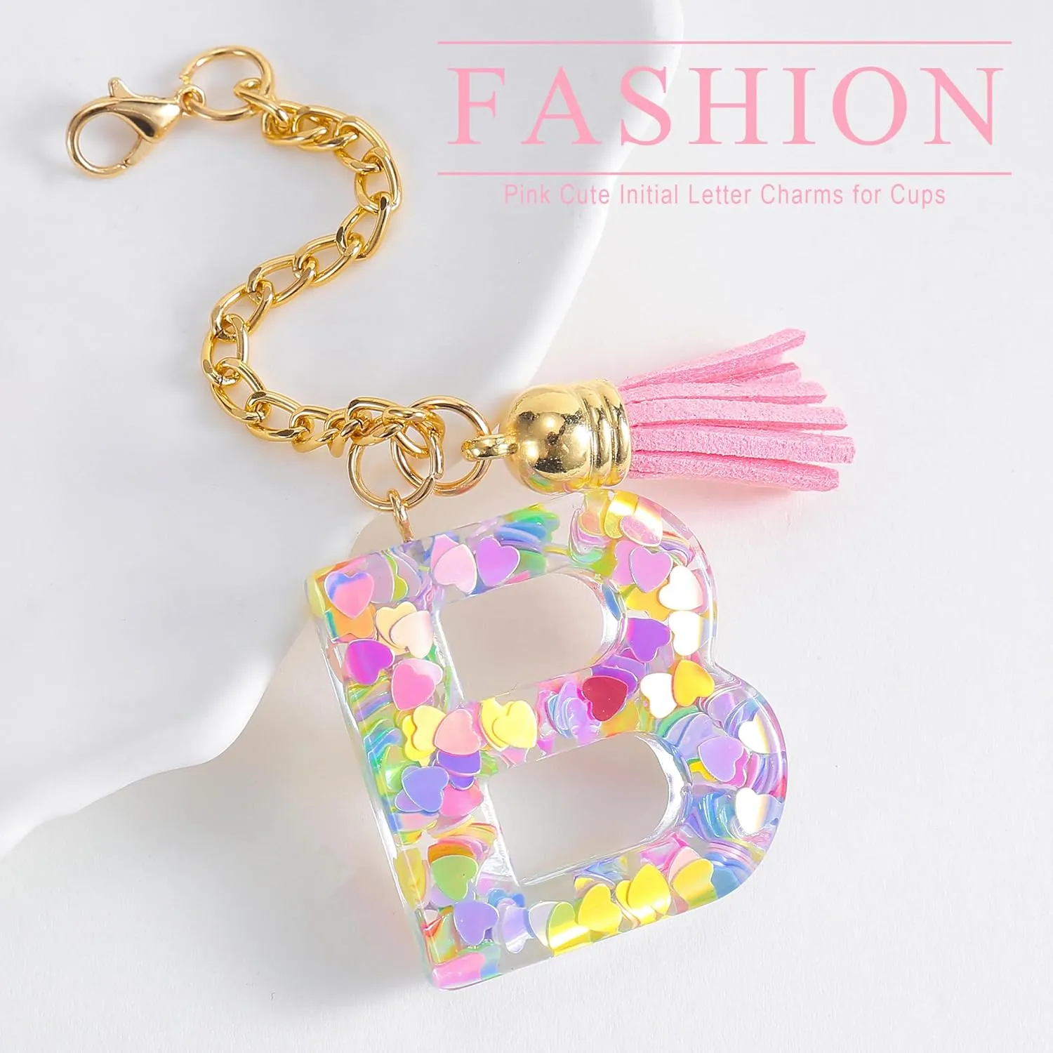 Letter Charm Accessories for Stanley Cup 1 PCS Cute Initial Keychain Handle Charm for Stanley Tumbler for Women