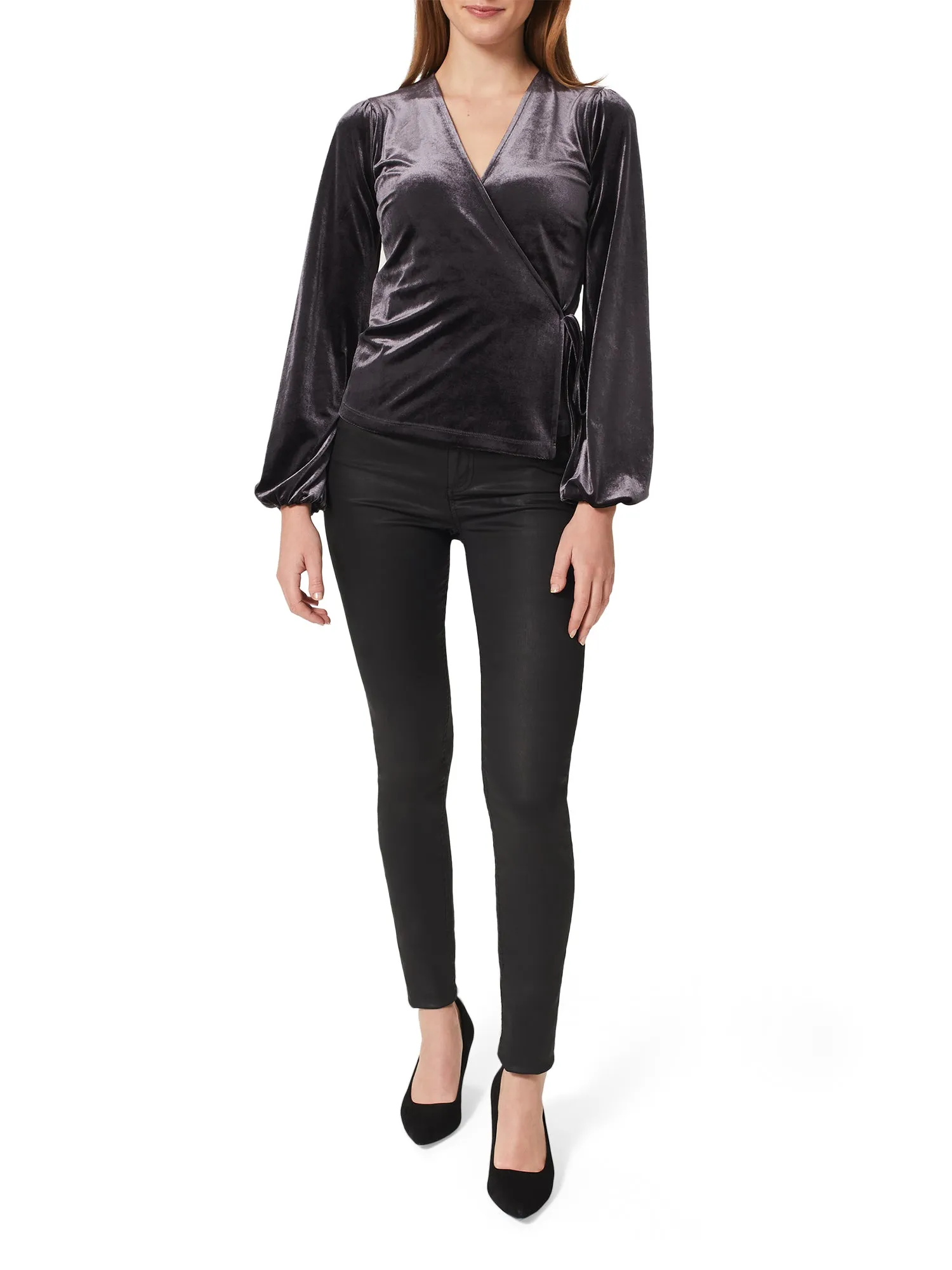 Livvy Velvet Wrap Top