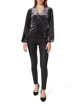 Livvy Velvet Wrap Top